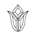 Bevel Cluster - Tulip, 4-7/8x6-1/8in, 3 pieces
