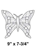 Butterfly Bevel Cluster, 9" x 7-3/4",..29 Pieces