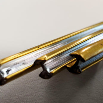 1/4" Brass Capped Round H Lead Came 6ft. (43 Strips/45 lb Box)