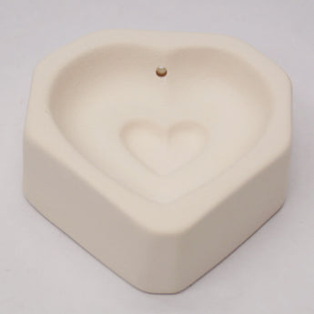 Double Heart Casting Mold 2.5"Wx2.5"H od; 2"Wx1.75"H id