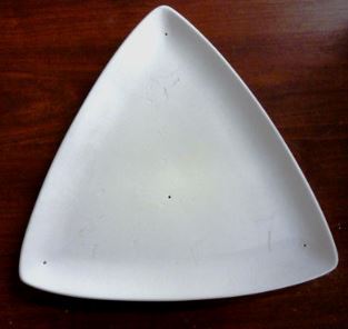 Large Triangle Luncheon Plate Mold 12.75''