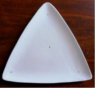 Small Triangle Luncheon Plate Mold 7.75''
