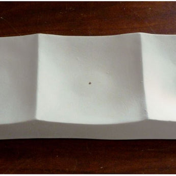 Triple Section Swoop Rectangular Dish 9.75" x 3.25"