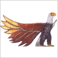 Standing Eagle 3-D Casting 3-1/8"x7-1/4"