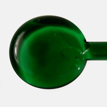 Effetre Green Emerald Dark Transparent Glass Rod 4-7mm, 104 COE, 5mm @13" long