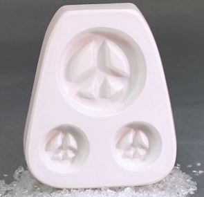 Holey Peace Trio Frit Casting Mold by Creative Paradise
