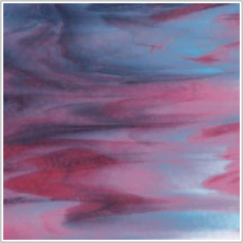 Bullseye Powder/Marine Blue/Pink Fusible 90 COE Small Sheet