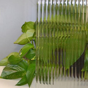 Clear 1/2" Reeded 4mm
