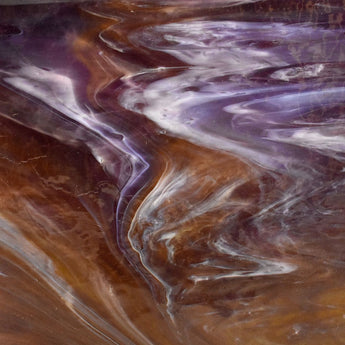 Wissmach Violet/Amber/White Wispy Mystic