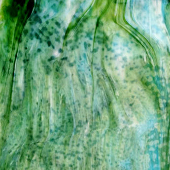 Youghiogheny White Opal with Turquoise and Green Reproduction Glass